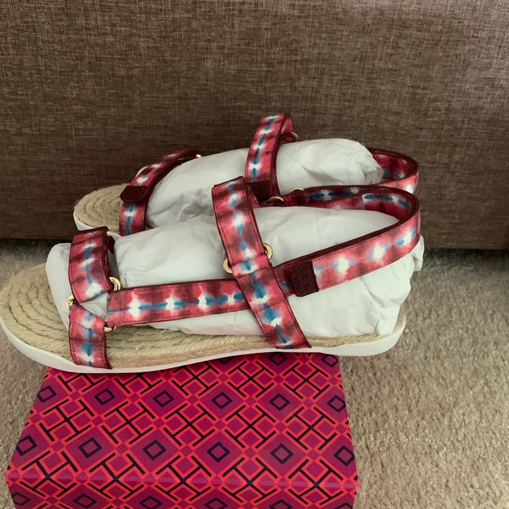 Tory Burch Strappy Print Espadrilles